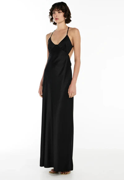 Saturation point slip dress black