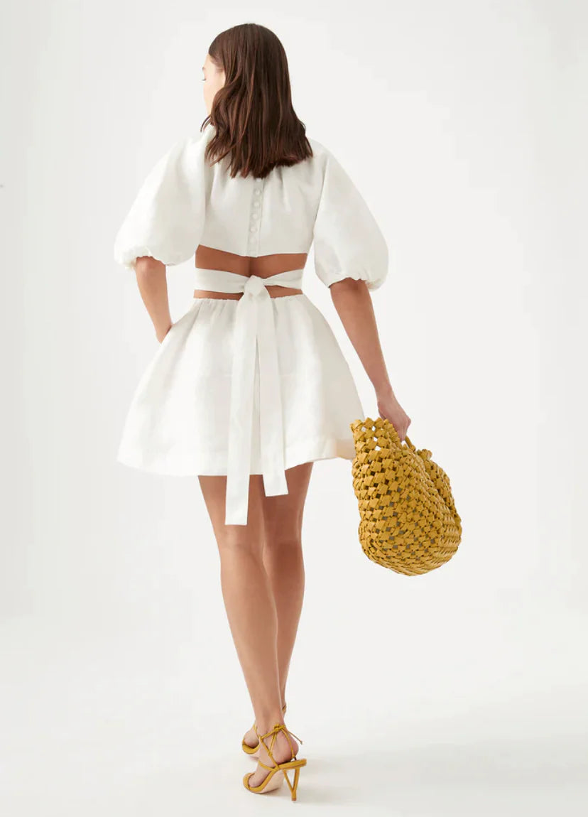 Mimosa cut out mini dress ivory