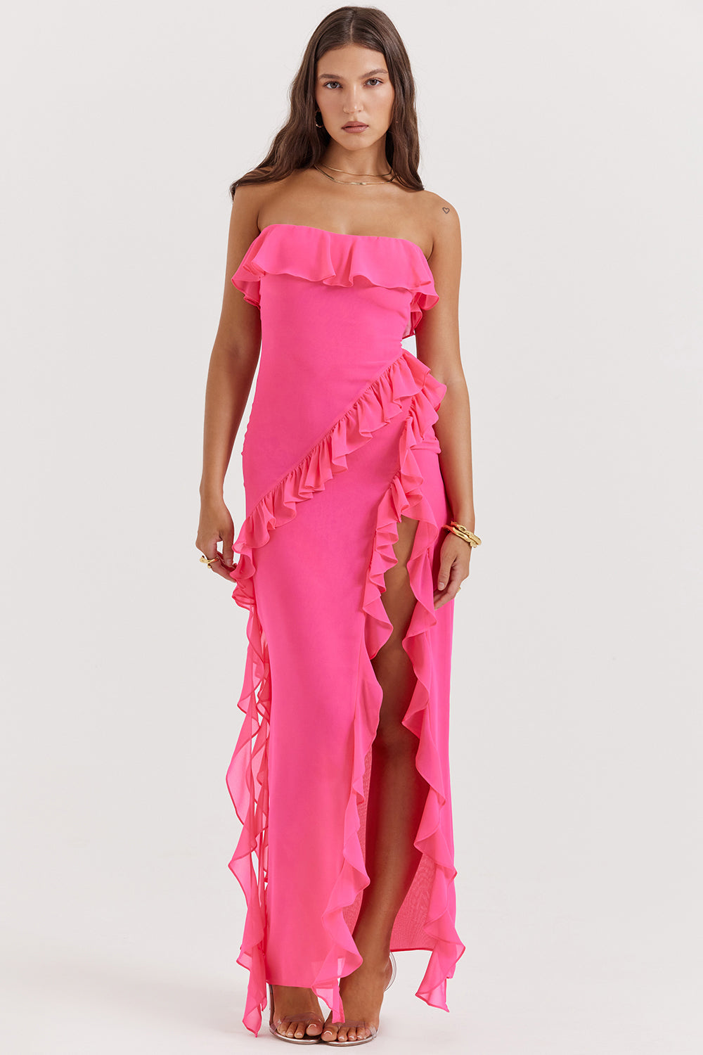 Sarina fuchsia maxi dress