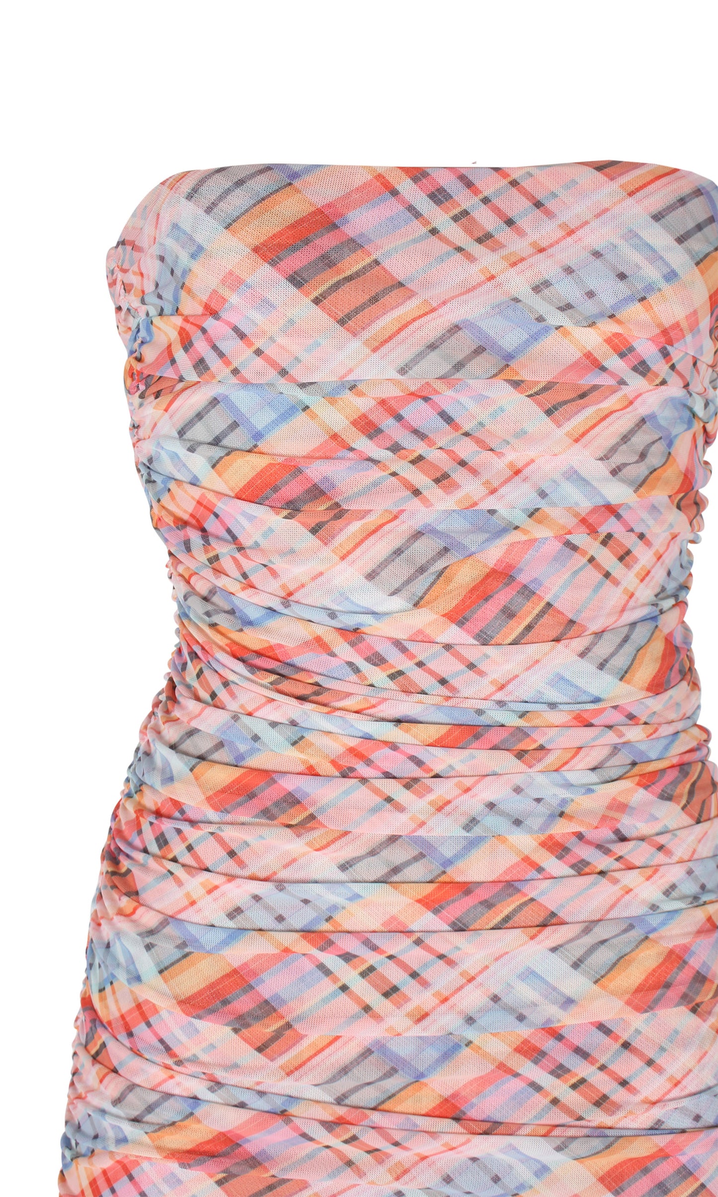 Cherry mesh tube dress