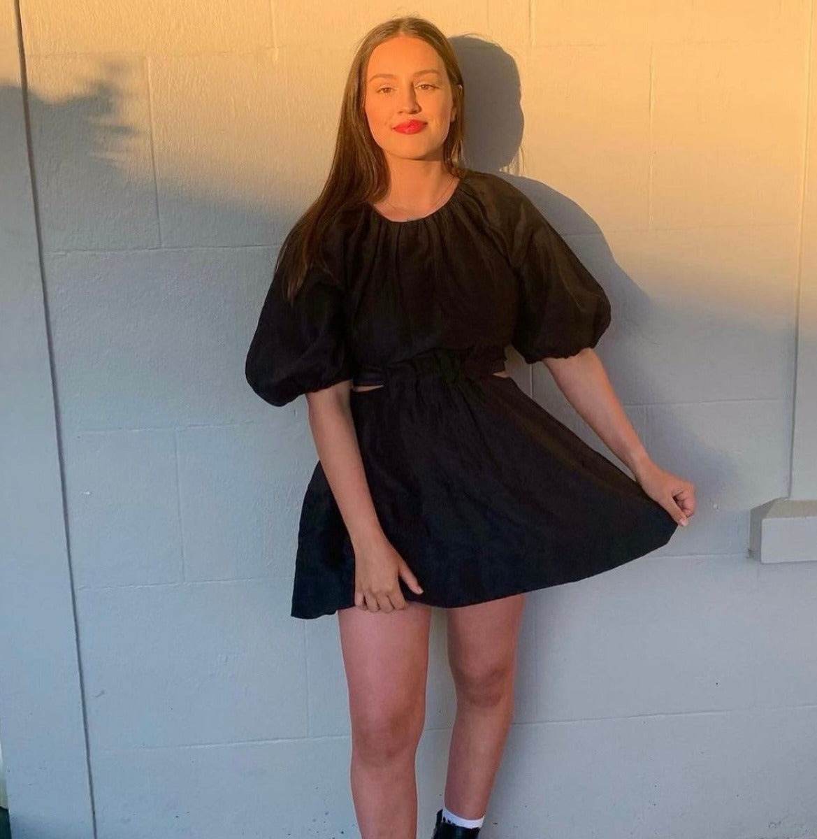 Psychedelia cut out mini in onyx