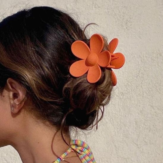 Blossom claw clip - Orange