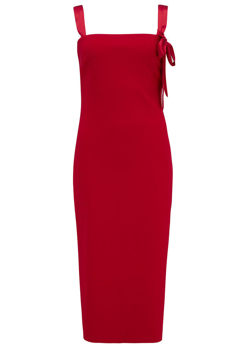 Marvellous tie midi in red