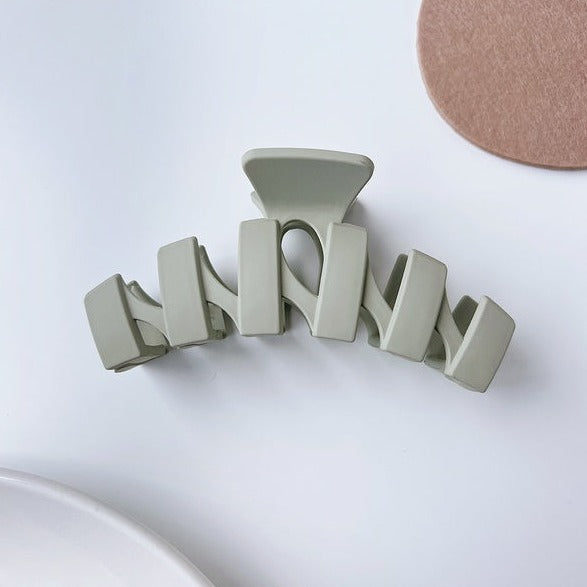 Zigzag claw clip - Sage