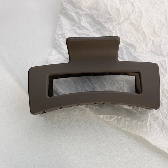 Square claw clip - Brown