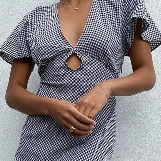 Clover midi in black gingham