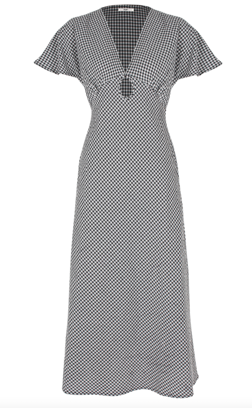 Clover midi in black gingham