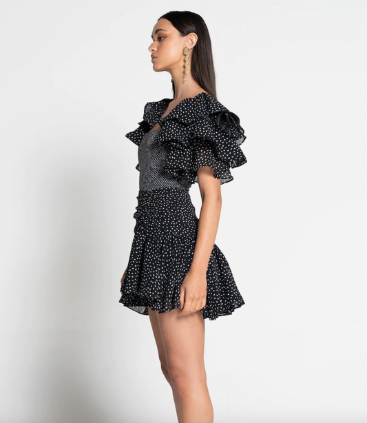 Florence dress in black polka
