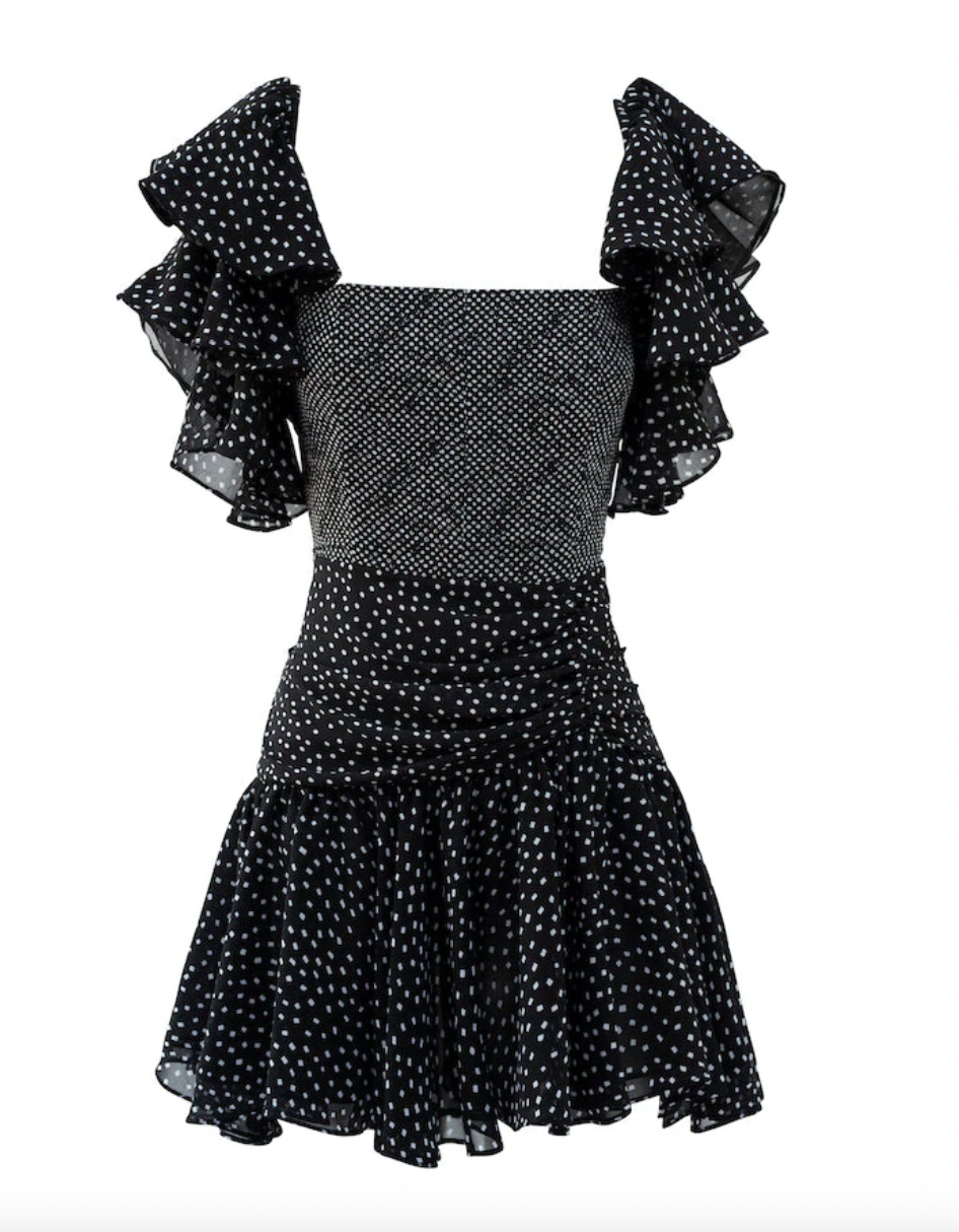 Florence dress in black polka
