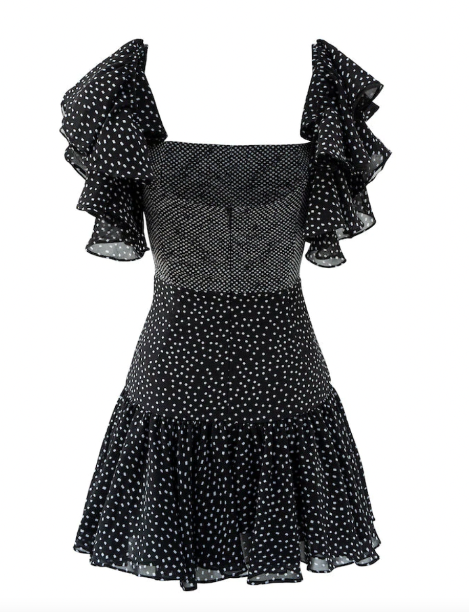 Florence dress in black polka