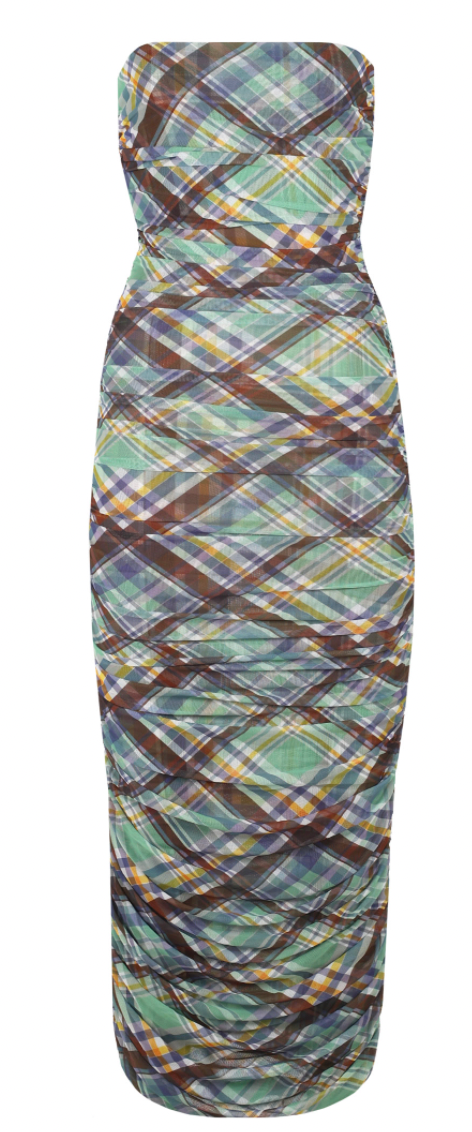 Basil mesh tube dress