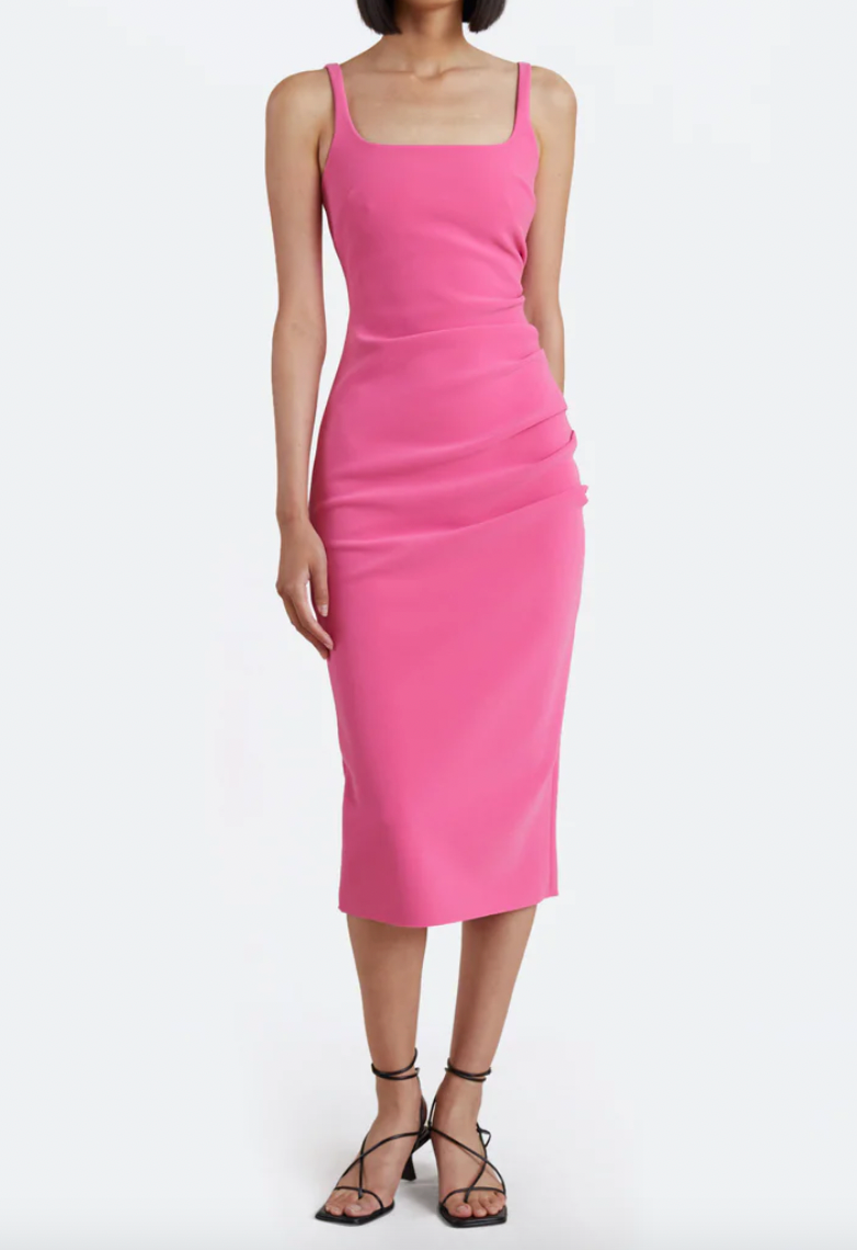 Karina tuck midi paradise pink