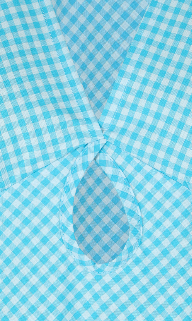 Clover midi dress aqua gingham