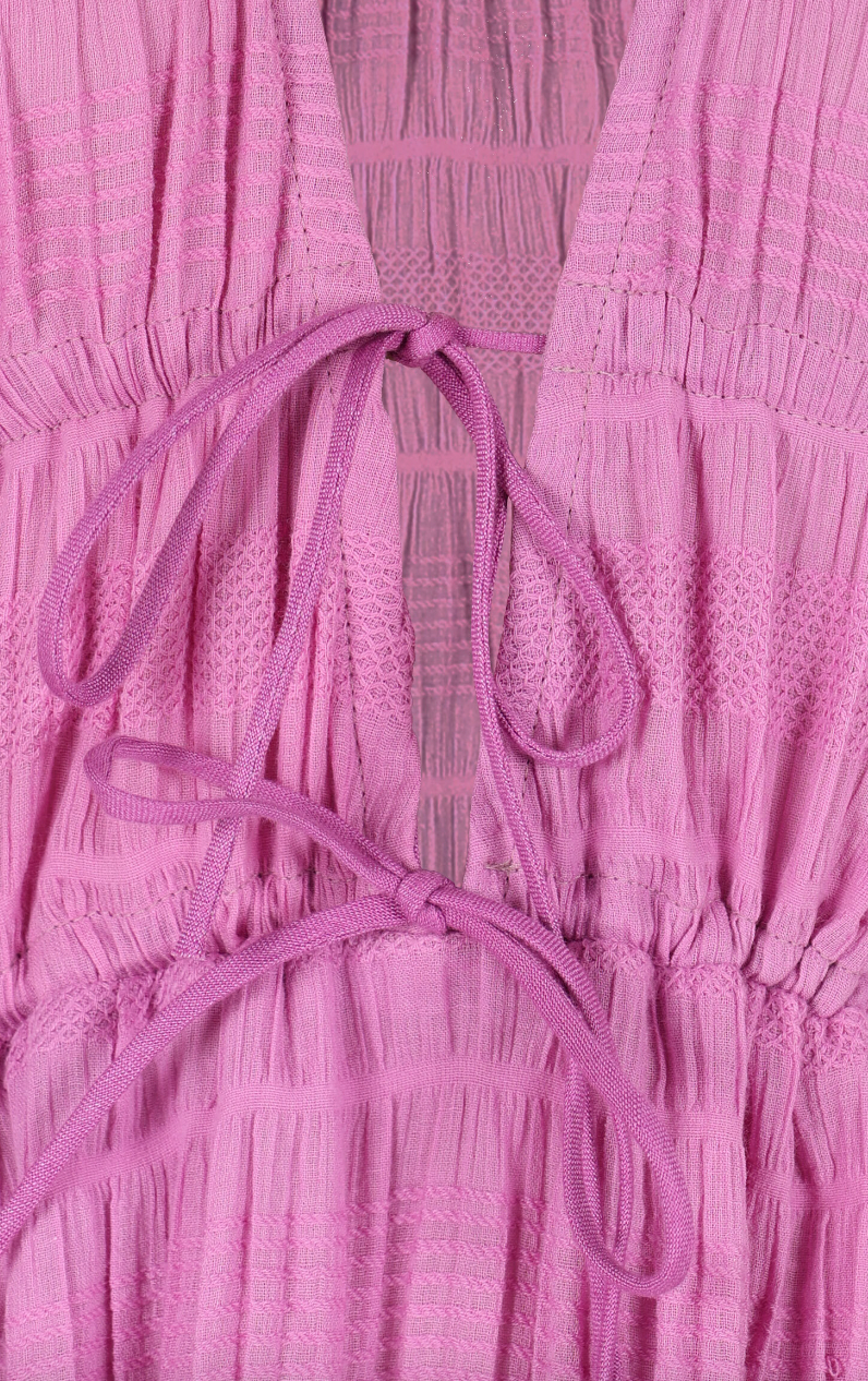 Mirella V-neck dress in orchid
