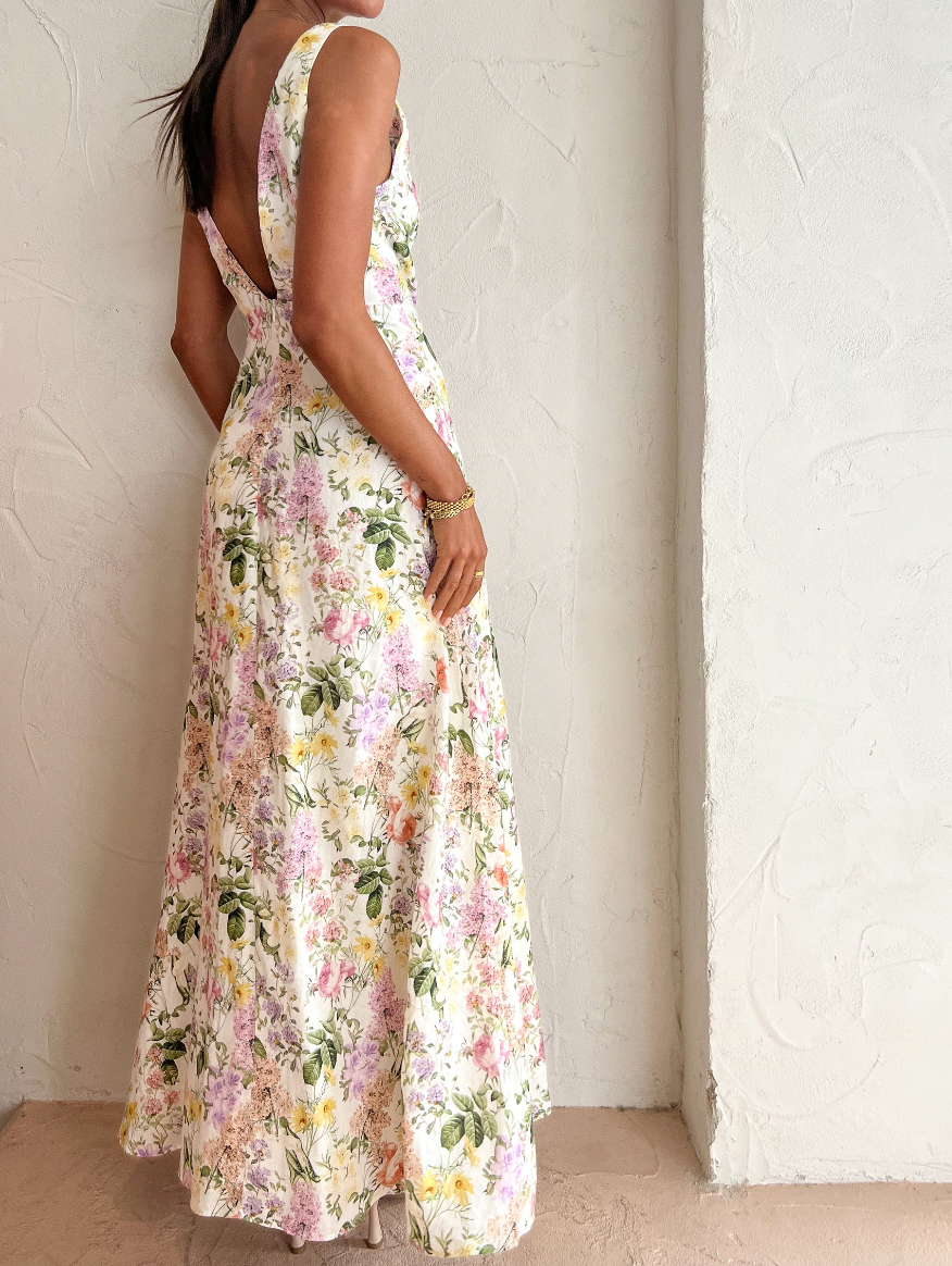 Blue skies dress in spring