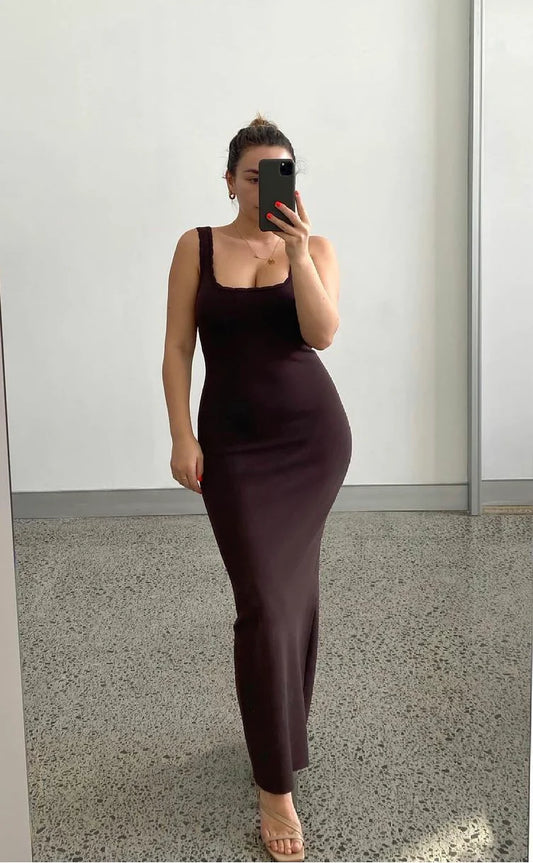 Ima dress in chocolate