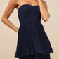 Seriously Sensational Navy Blue Strapless Tiered Maxi Dress
