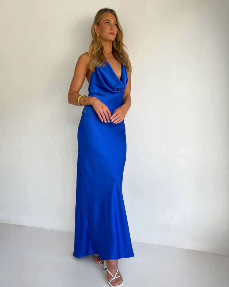 Lucia Maxi Dress in Cobalt