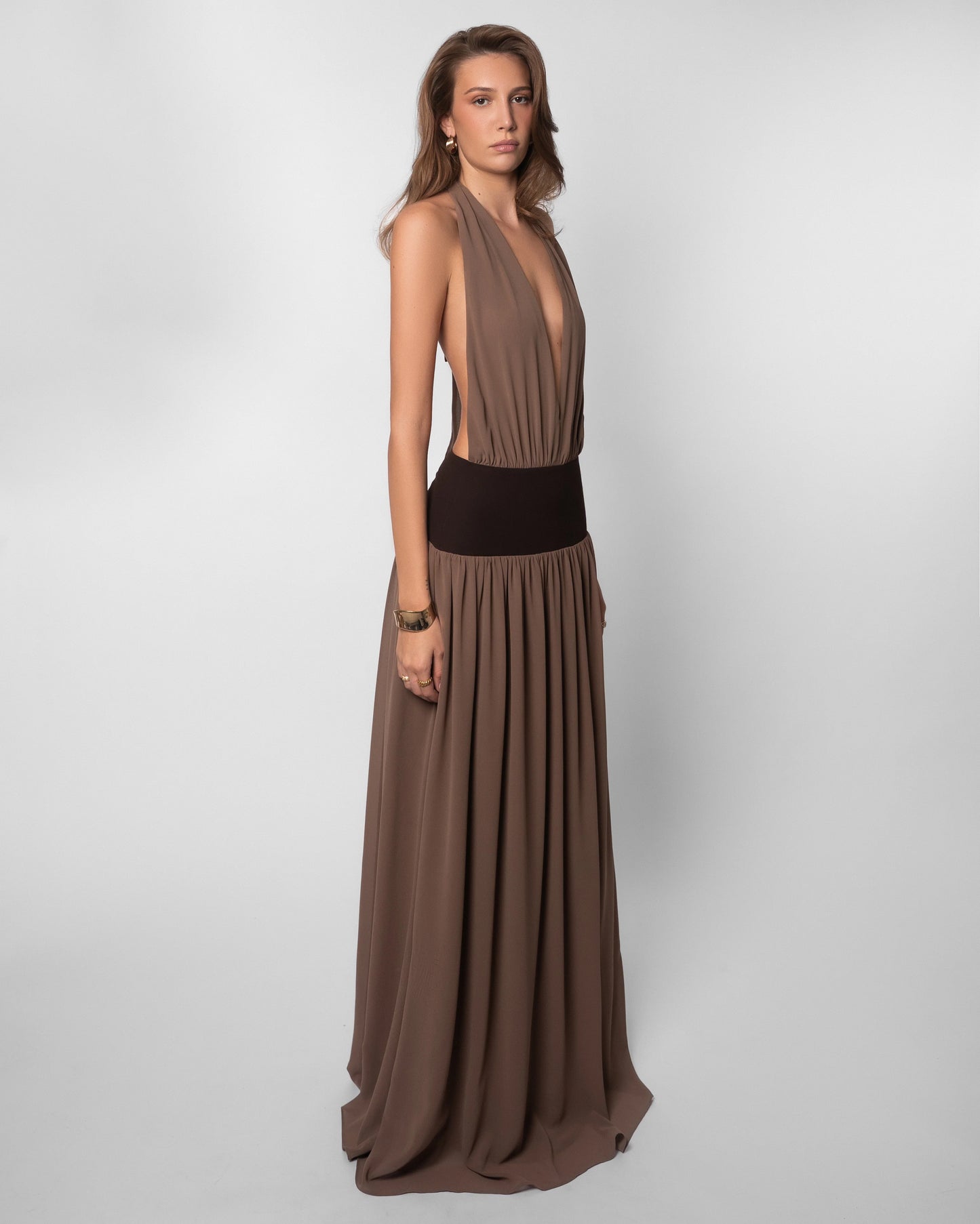 Ophelia dress brown