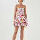 Violette bubble hem mini dress collage floral