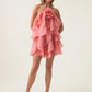 Pandorea Layered Mini Dress washed coral
