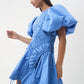 Wisteria Mini Dress Mist Blue