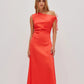 Laure Off Shoulder Maxi Dress Cherry