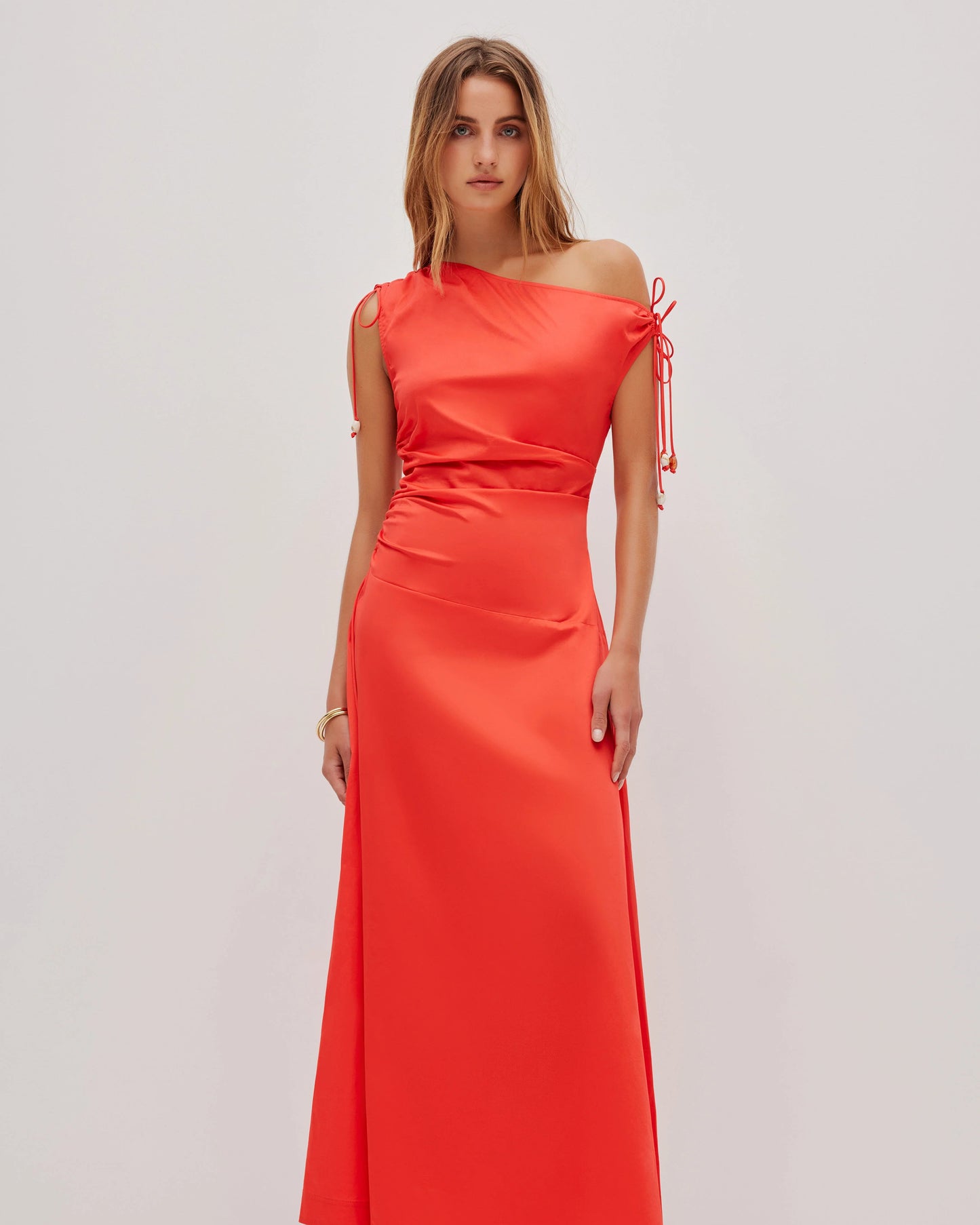 Laure Off Shoulder Maxi Dress Cherry