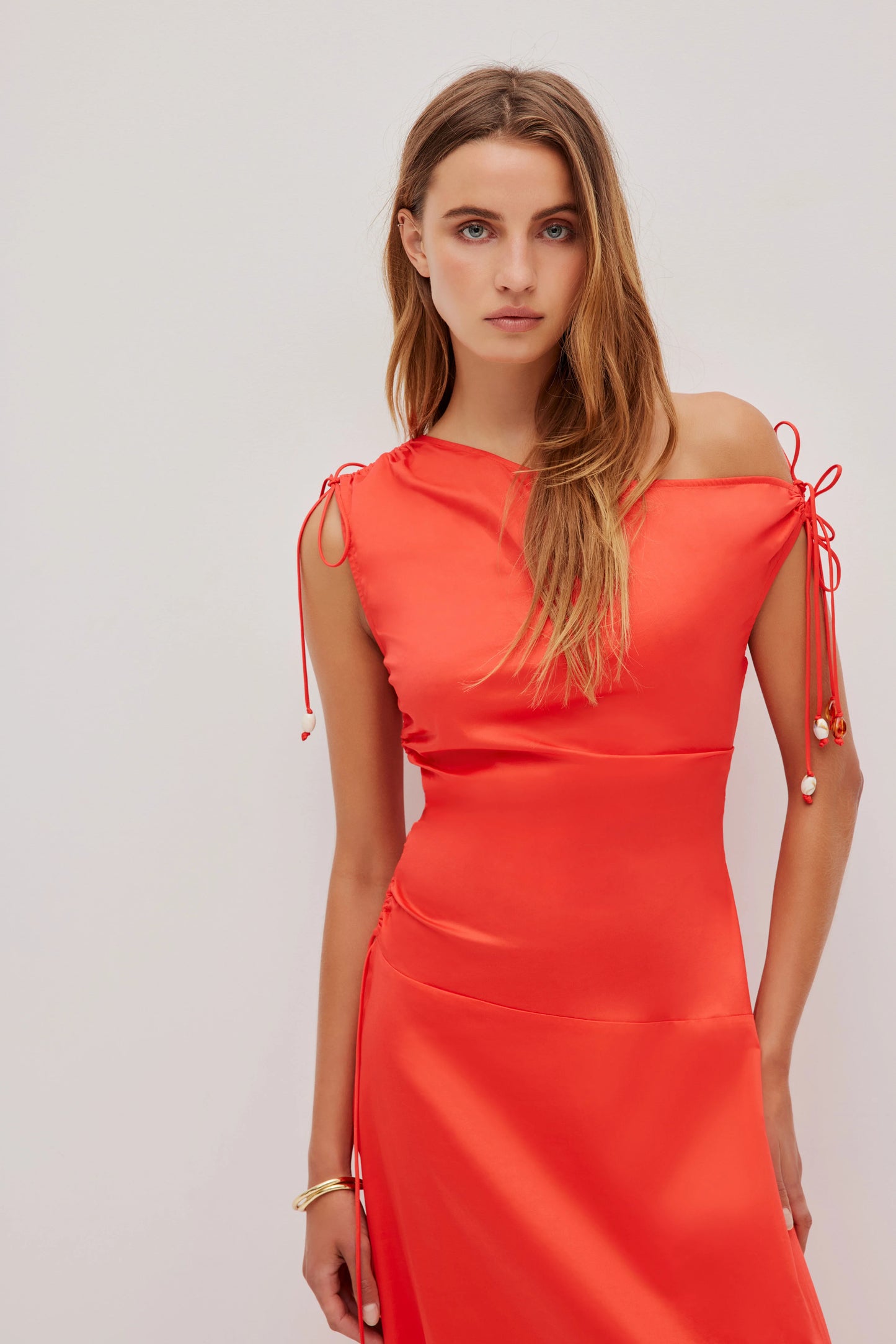 Laure Off Shoulder Maxi Dress Cherry