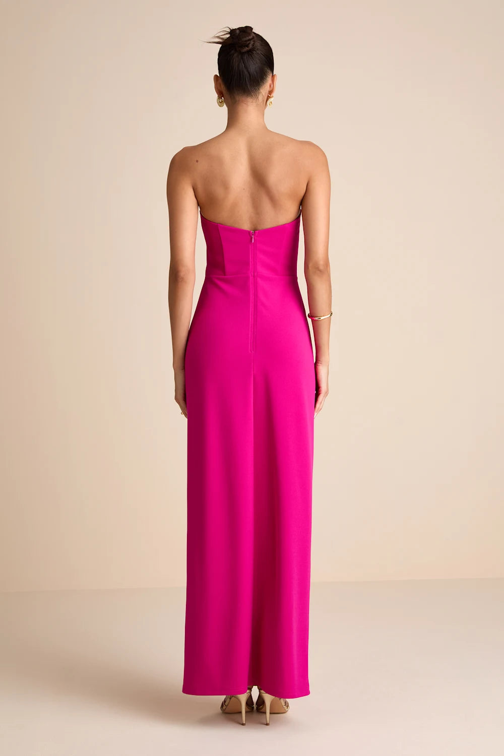 Thula Magenta Cutout U-Bar Column Maxi Dress