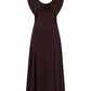 Oceana Cowl Jersey Dress Chocolate
