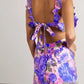 High tide floral print linen mini dress