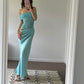 Nico Off Shoulder Maxi Dress Aquamarine