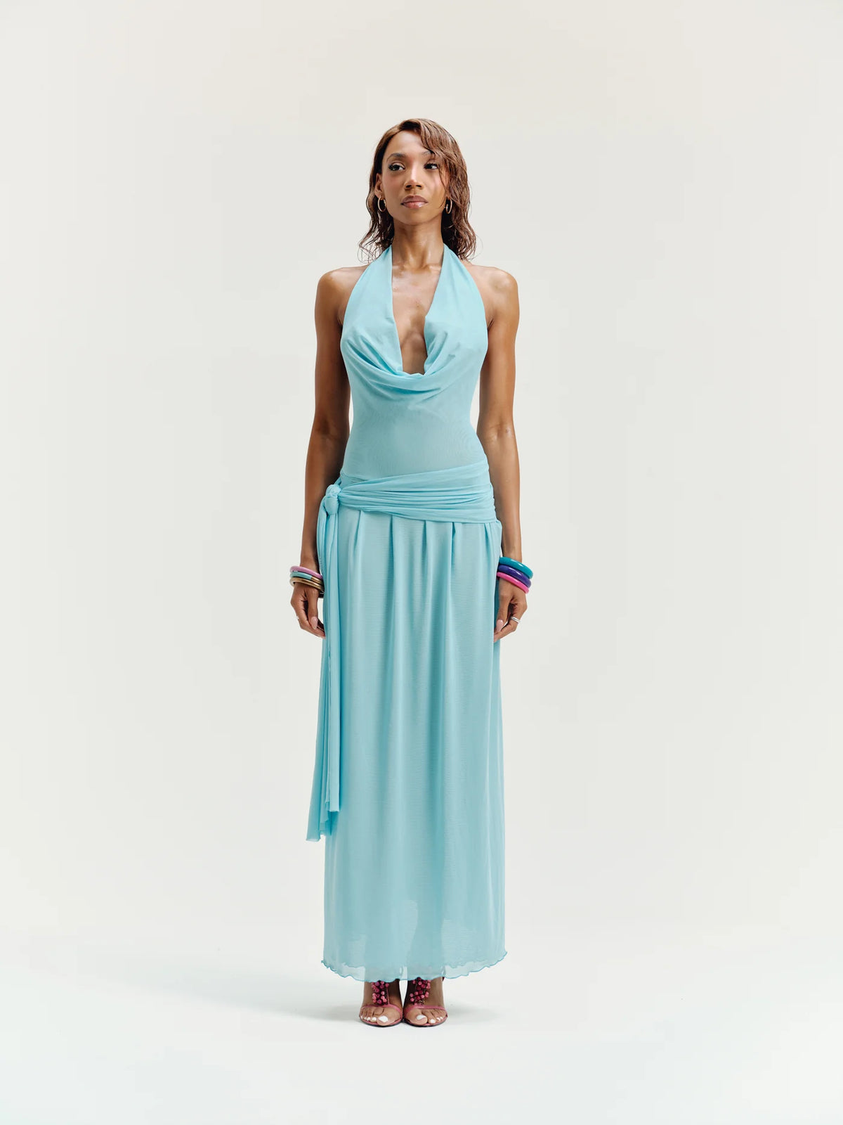Yosei Dress in Aqua