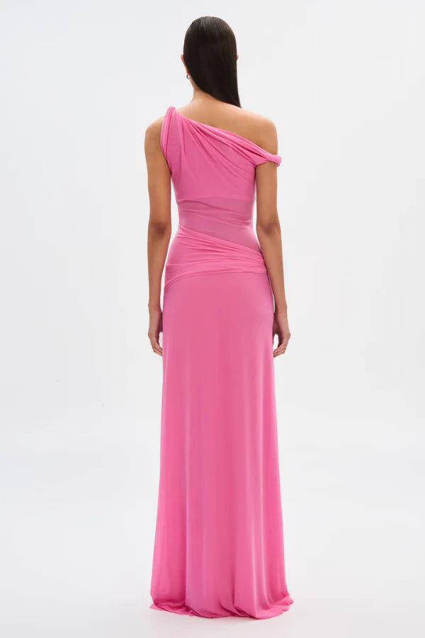 The silas mesh dress pink
