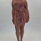 Madrid mini dress liquorice stripe