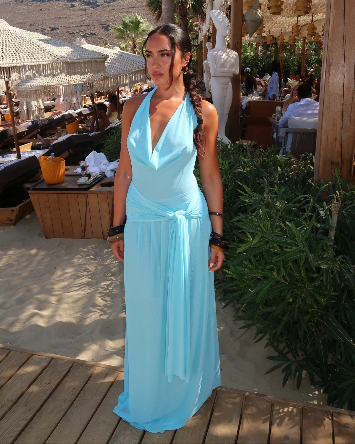 Yosei Dress in Aqua