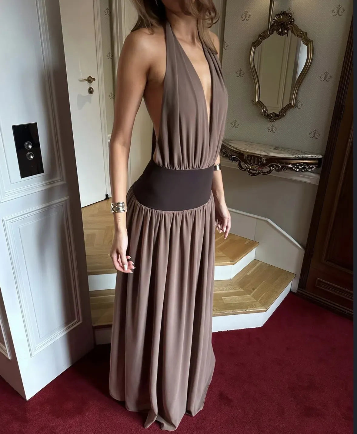 Ophelia dress brown