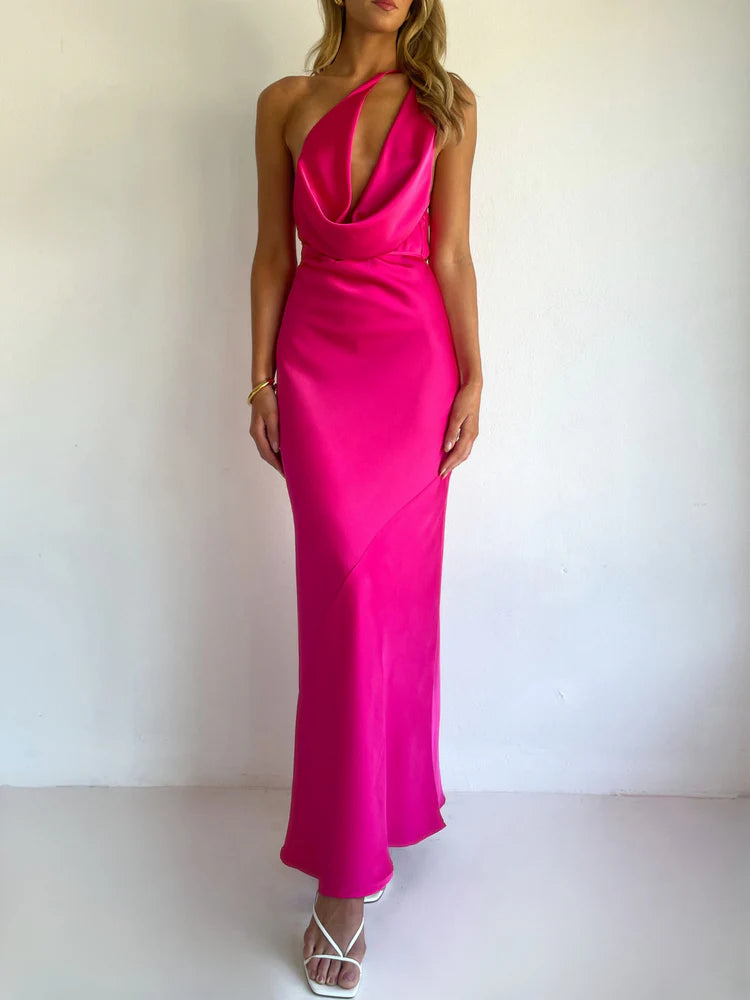 Lucia Maxi Dress in Fuschia
