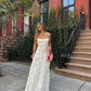 SALE - Seren vintage cream floral lace back maxi (S)
