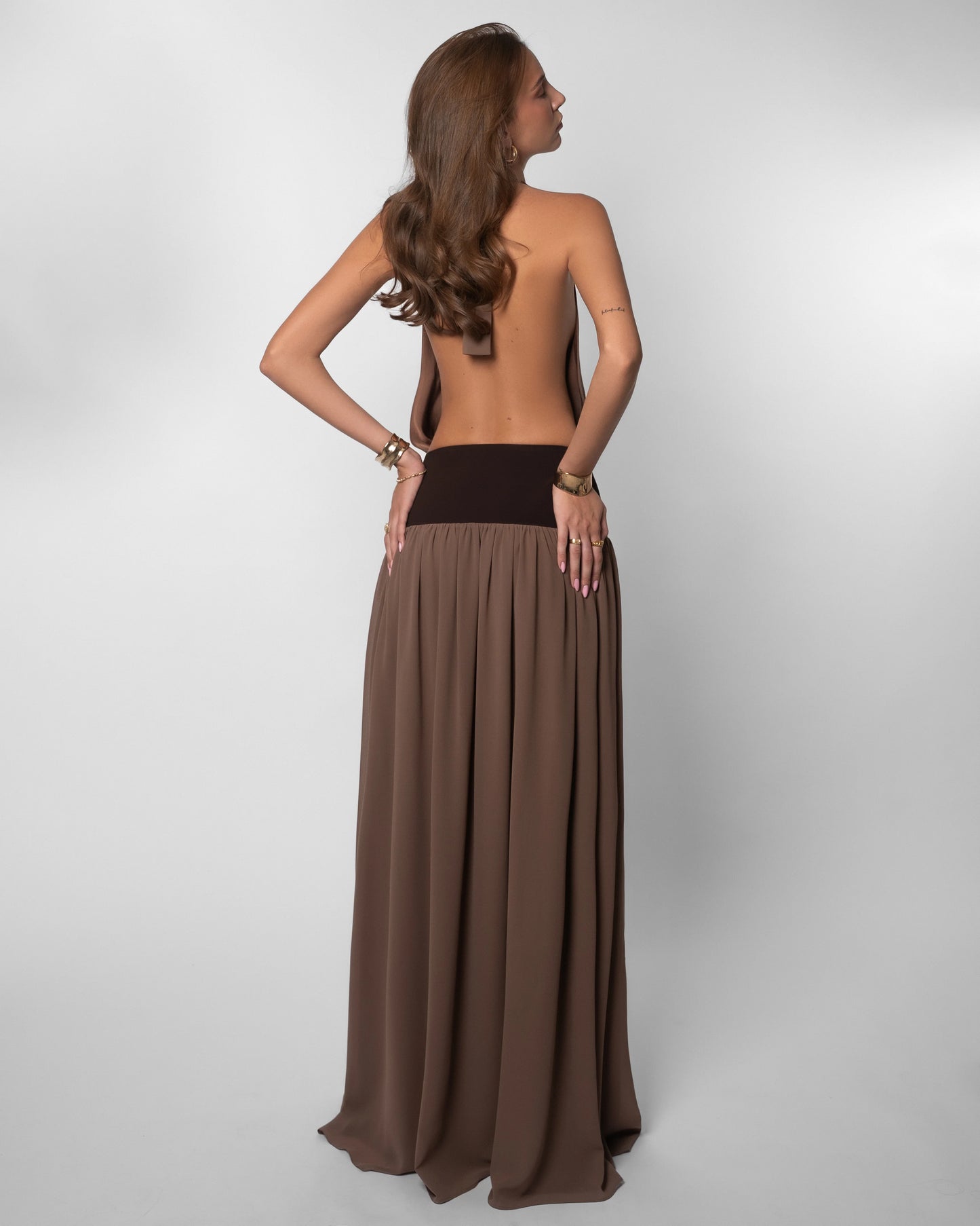 Ophelia dress brown