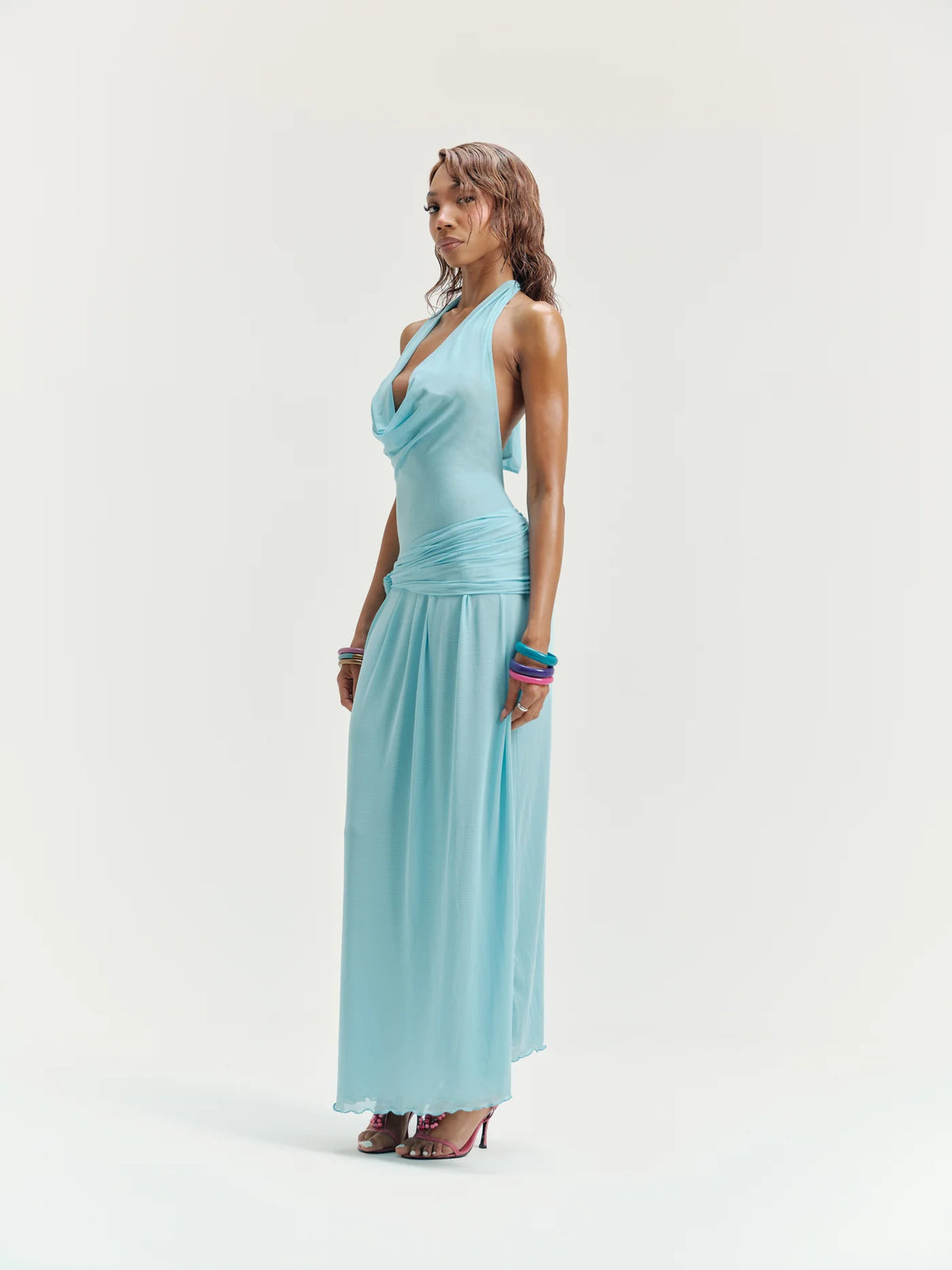 Yosei Dress in Aqua