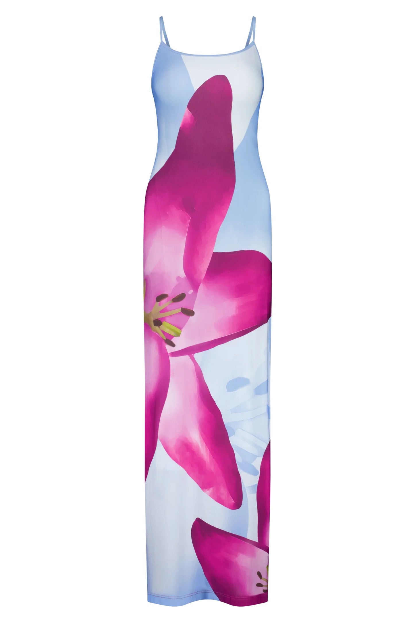 Sky lily floral slip dress