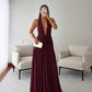 Melania maxi dress Cherry Lacquer