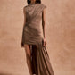 Ravenna mini dress spandex jersey taupe
