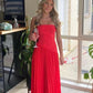 Capri strapless pleated dress