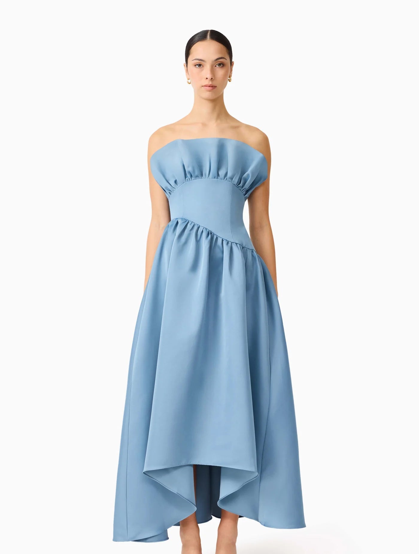 Laurel sleeveless maxi dress in Steel Blue