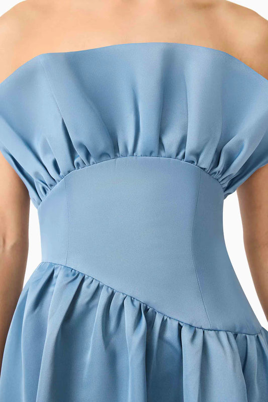 Laurel sleeveless maxi dress in Steel Blue