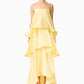 Tilly Tiered Maxi Dress in Butter Yellow