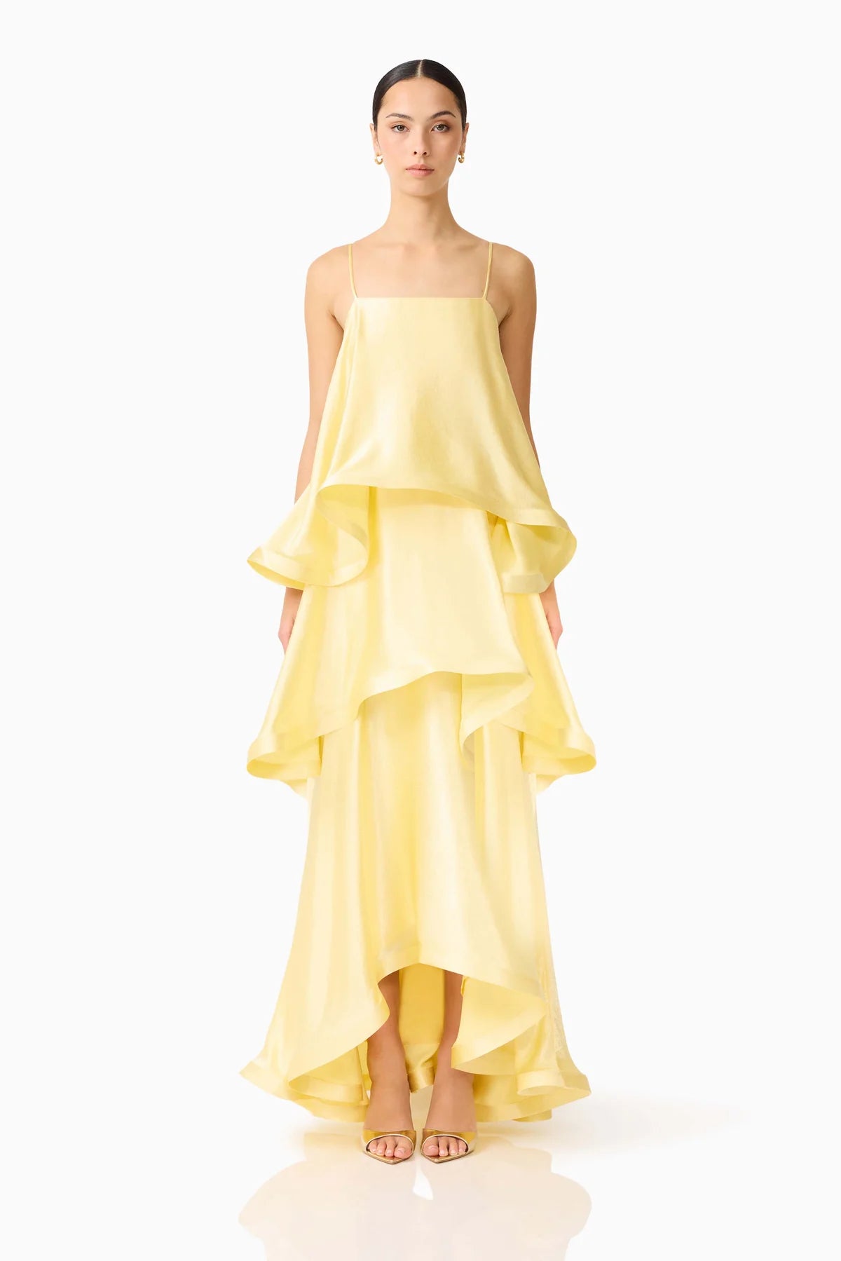 Tilly Tiered Maxi Dress in Butter Yellow Tilly Tiered Maxi Dress in Butter Yellow